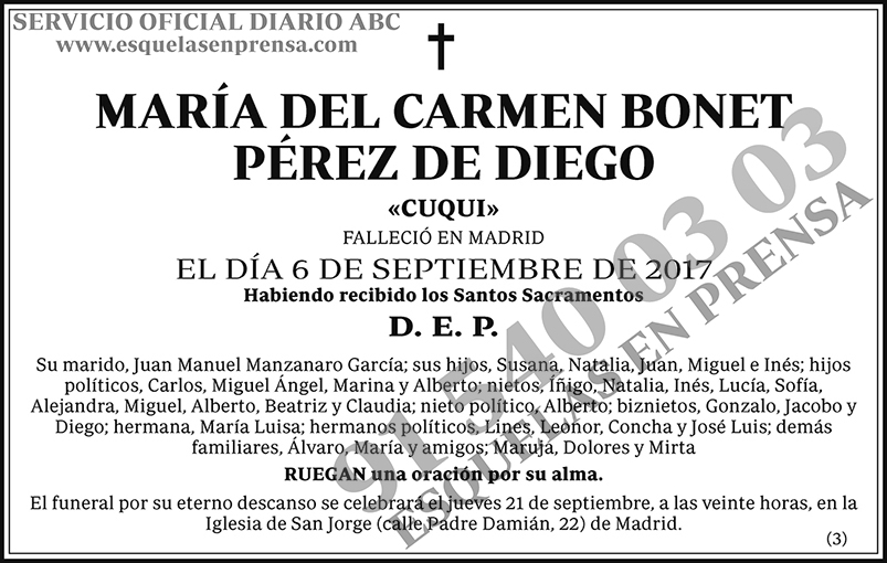 María del Carmen Bonet Pérez de Diego
